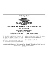 Chaparral 2012 Signature Owner'S/Operator'S Manual preview