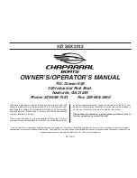 Chaparral 327 SSX 2012 Owner'S And Operator'S Manual предпросмотр