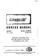 Preview for 1 page of Chaparral Mooney M20E 1971 Owner'S Manual