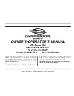 Preview for 3 page of Chaparral SSI 180 Owner'S/Operator'S Manual