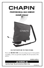 Preview for 1 page of Chapin 84700A Instructions Manual