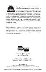 Preview for 8 page of Chapin 84700A Instructions Manual