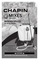 Chapin MIXES 63950 Use And Care Manual preview