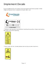 Preview for 11 page of Chapman MG Series Original Instructions Manual