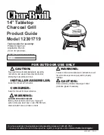 Preview for 1 page of Char-Broil 12301719 Product Manual