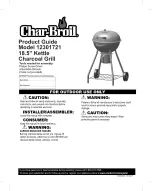 Preview for 1 page of Char-Broil 12301721 Product Manual