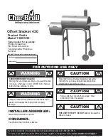 Char-Broil 13201595 Product Manual preview