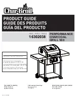 Preview for 1 page of Char-Broil 16302038 Product Manual