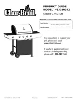 Preview for 1 page of Char-Broil 463210312 Product Manual