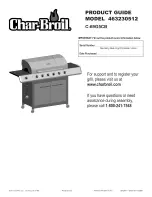 Preview for 1 page of Char-Broil 463230512 Product Manual