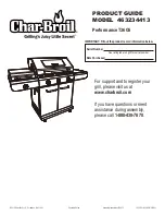 Preview for 1 page of Char-Broil 463234413 Product Manual