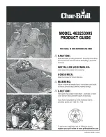 Preview for 1 page of Char-Broil 463253905 Product Manual