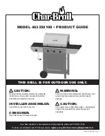 Preview for 1 page of Char-Broil 463350108 Product Manual