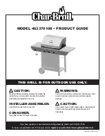 Preview for 1 page of Char-Broil 463370108 Product Manual