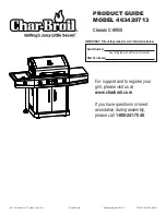 Preview for 1 page of Char-Broil 463420713 Product Manual