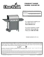 Preview for 1 page of Char-Broil 463440109 Product Manual