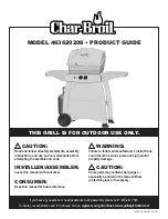 Preview for 1 page of Char-Broil 463620208 Product Manual