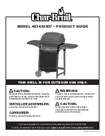 Preview for 1 page of Char-Broil 463630807 Product Manual