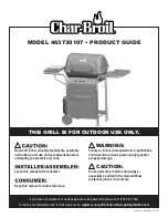 Preview for 1 page of Char-Broil 463730107 Product Manual