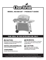 Preview for 1 page of Char-Broil 463820307 Product Manual