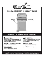 Preview for 1 page of Char-Broil 463821507 Product Manual