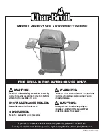 Preview for 1 page of Char-Broil 463821908 Product Manual