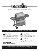 Preview for 1 page of Char-Broil 463822107 Product Manual