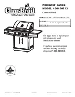 Preview for 1 page of Char-Broil 466460713 Product Manual