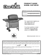 Preview for 1 page of Char-Broil 466720509 Product Manual