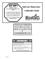 Preview for 2 page of Char-Broil 7501416 User Manual