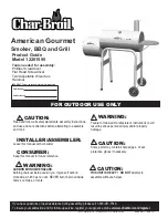 Preview for 1 page of Char-Broil American Gourmet 12201595 Product Manual