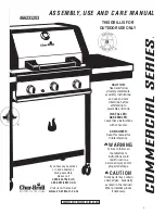Char-Broil Commercial 466231203 Assembly, Use And Care Manual preview