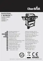 Char-Broil GAS2COAL 3 BURNER 468300217 Operating Instructions Manual preview