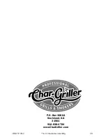 Preview for 20 page of Char-Griller 1515 Patio Pro Owner'S Manual