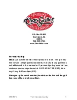 Preview for 3 page of Char-Griller Duo 5050 Owner'S Manual