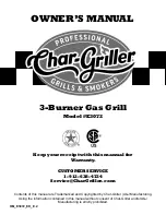 Предварительный просмотр 1 страницы Char-Griller E3072 Owner'S Manual