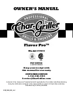 Char-Griller Flavor Pro 7400 Owner'S Manual предпросмотр