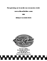 Предварительный просмотр 36 страницы Char-Griller Patio Pro 1515 Owner'S Manual