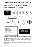 Preview for 2 page of Char-Griller Portable Table Top 2-2424 Owner'S Manual