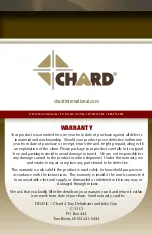 Preview for 12 page of Chard DD-45JC Use And Care Instructions Manual