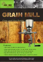 Chard GRAIN MILL Care And Use Manual предпросмотр