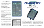 Preview for 1 page of Chargetek RTIC-1210 Owner'S Manual