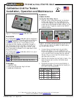 Предварительный просмотр 1 страницы CharlesWater 99090 Installation, Operation And Maintenance Manual