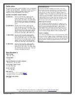 Preview for 2 page of CharlesWater 99142 Installation, Operation And Maintenance