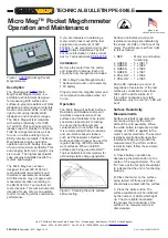 Preview for 1 page of CharlesWater Micro Meg Operation And Maintenance