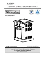 Preview for 1 page of Charmglow 420-0077 Assembly & Operating Instructions