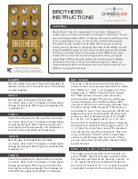 Chase Bliss Audio Brothers Instruction Manual preview