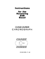 Предварительный просмотр 10 страницы Chase-durer OS10 Instructions Manual