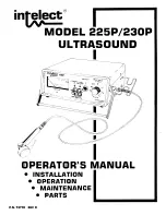 Предварительный просмотр 1 страницы Chattanooga Intelect 225P Operator'S Manual