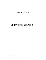 Preview for 1 page of ChatterBox GMRS X1 Service Manual